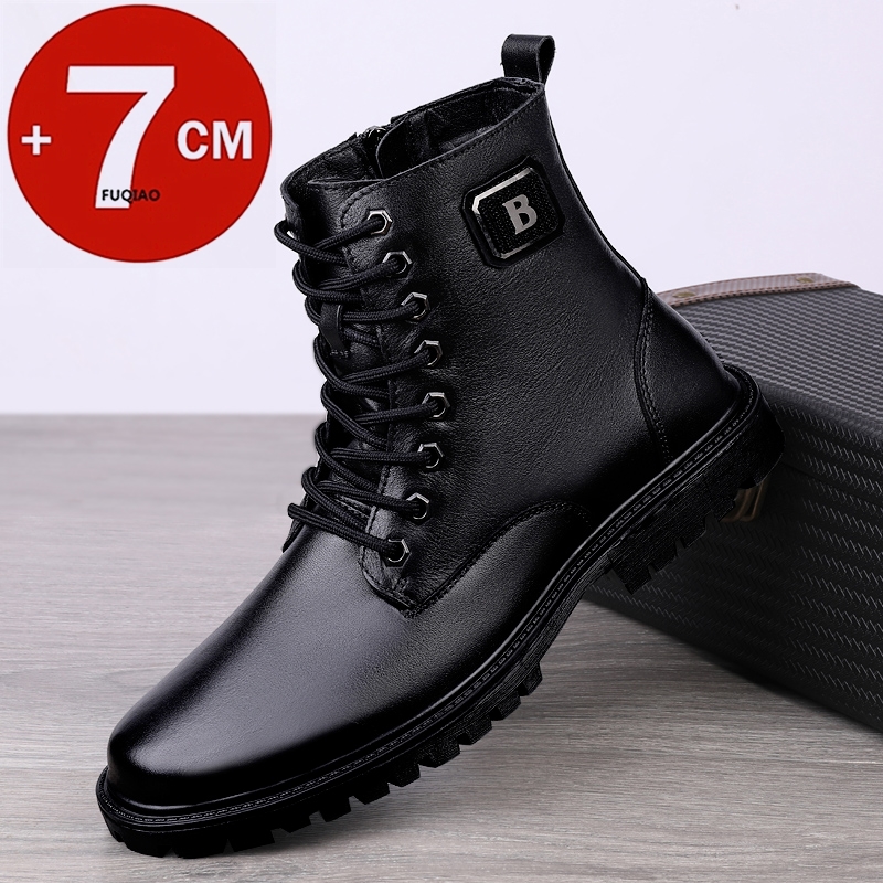 Men'S Shoes Hugo Boss - Stivali rialzati in vera pelle da
