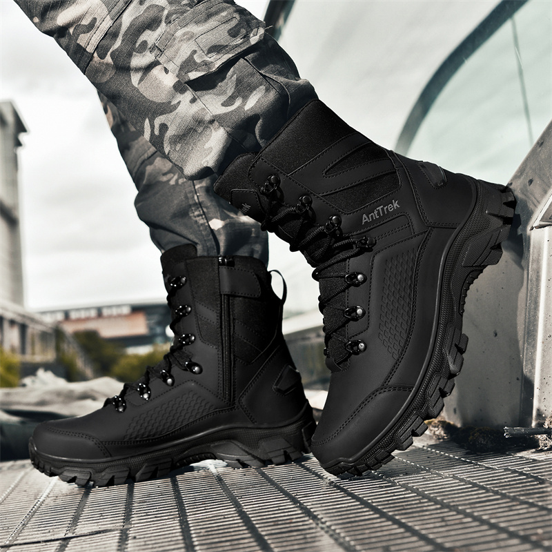 Men'S Shoes No Laces - 2025 nuovi stivali tattici stivali da