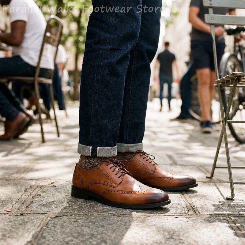Men'S Shoes Brogues - Scarpe Derby Brogue da uomo, eleganti,