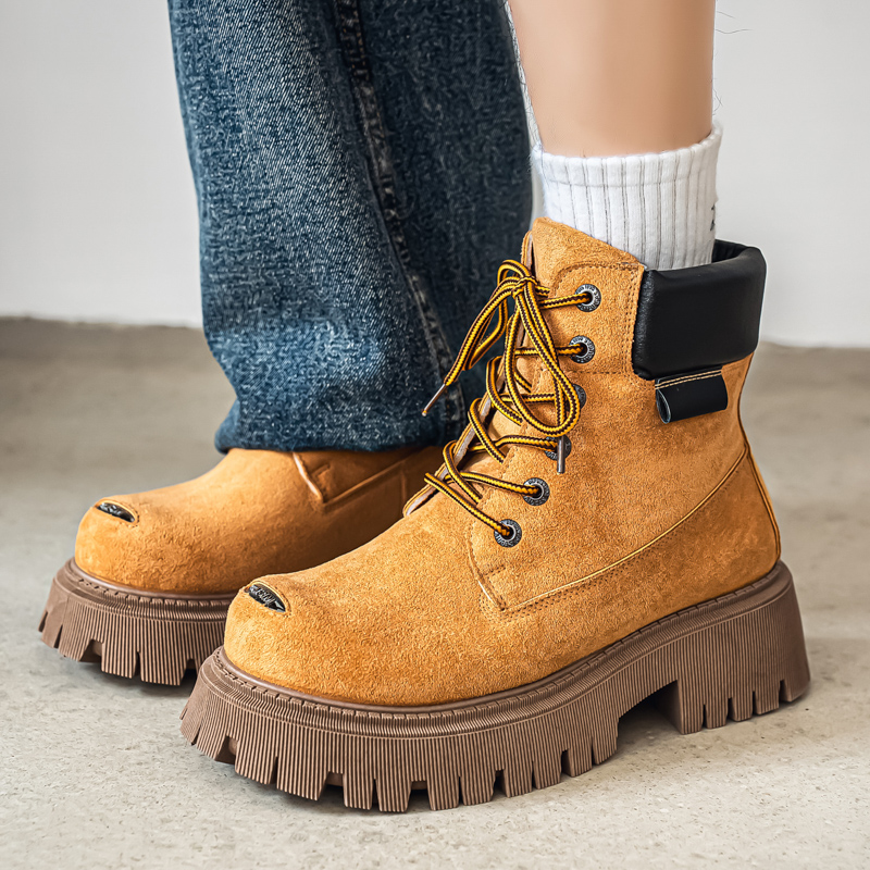 Men'S Shoes No Laces - Stivali Classici Alti da Uomo in