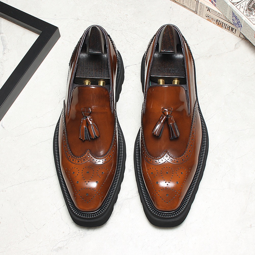 Men Shoes Eu To Us - Scarpe in Pelle Casual da Uomo