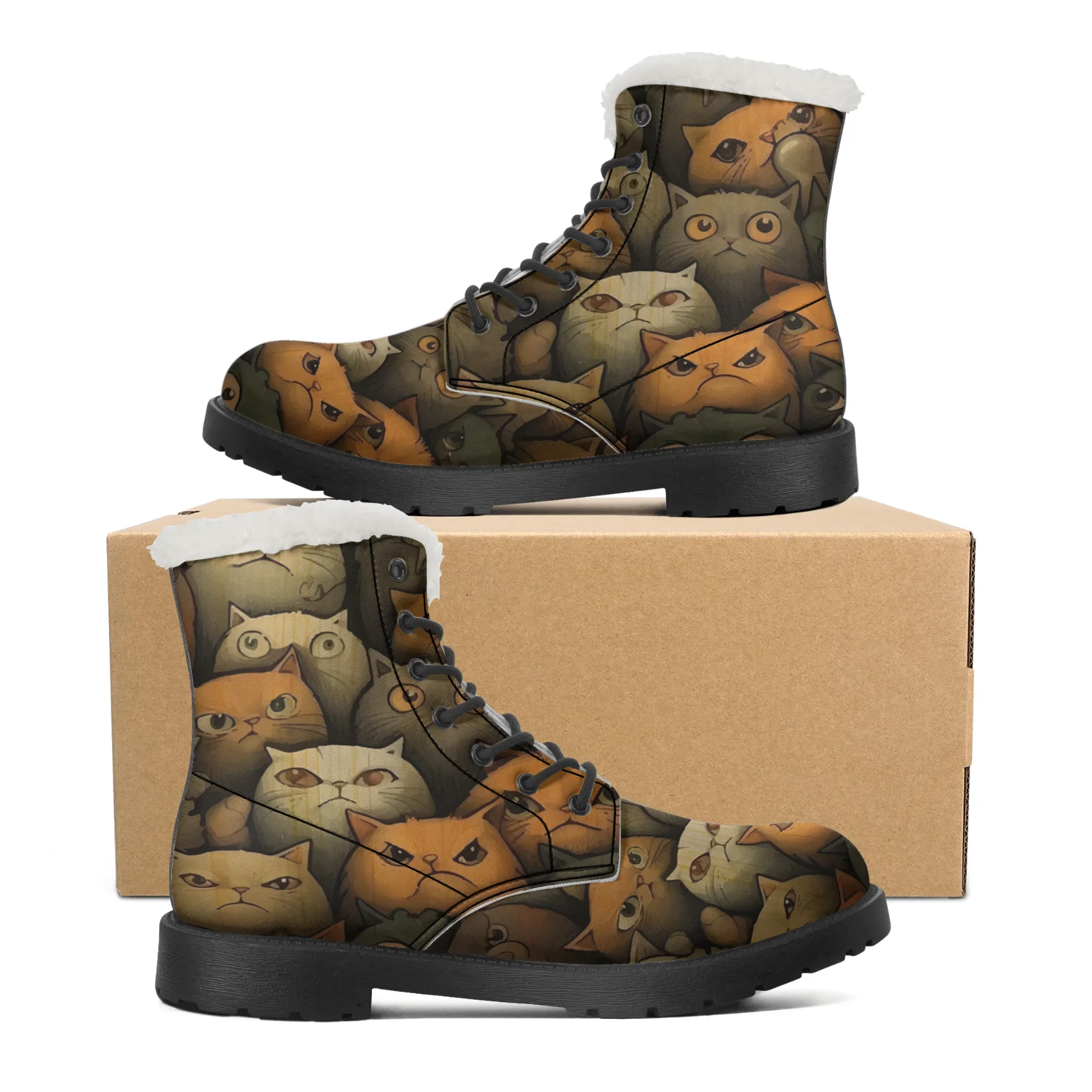 Men Shoes Eu To Us - Stivali da Neve in Peluche con