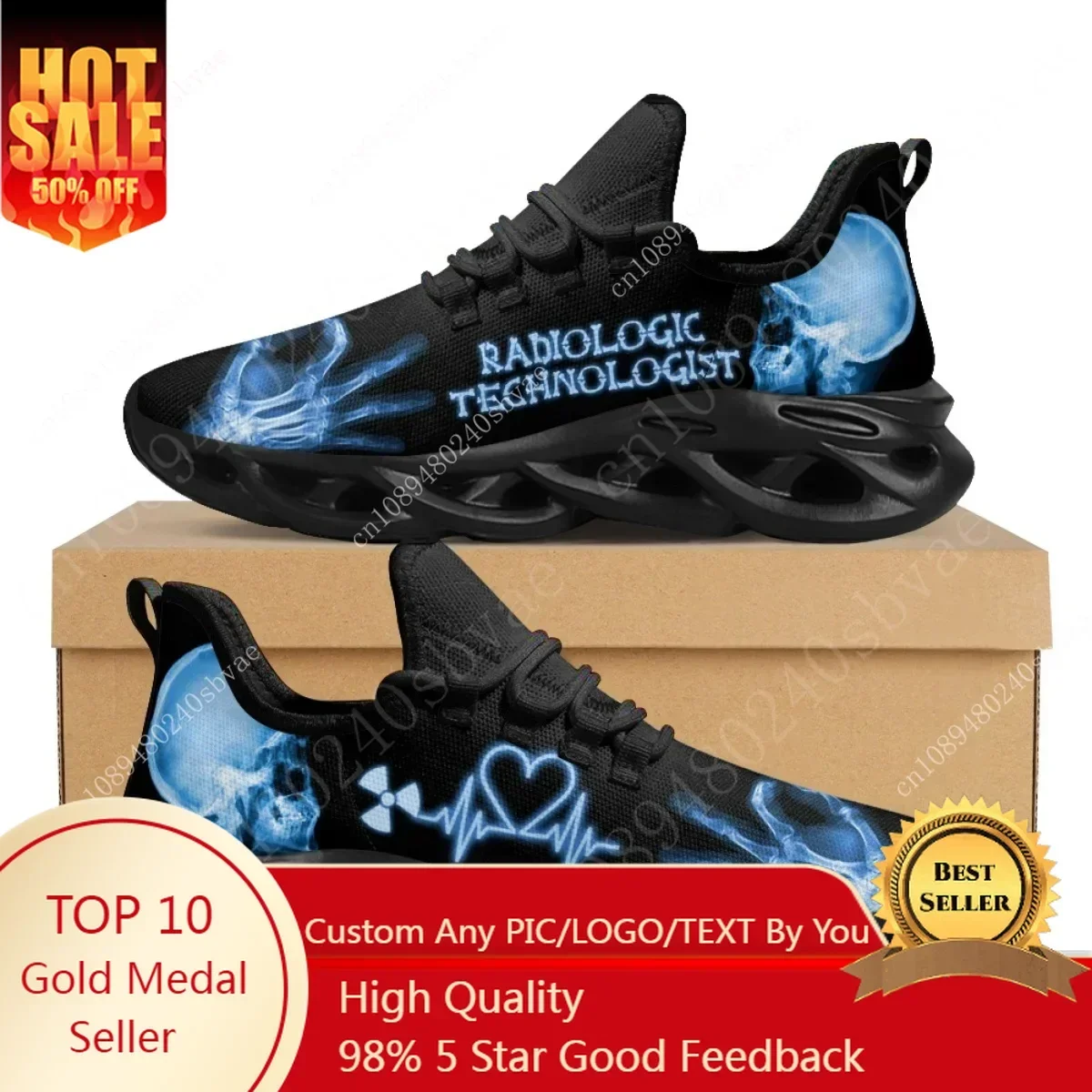 Men'S Shoes No Laces - Scarpe da ginnastica per tecnologi radiologici,