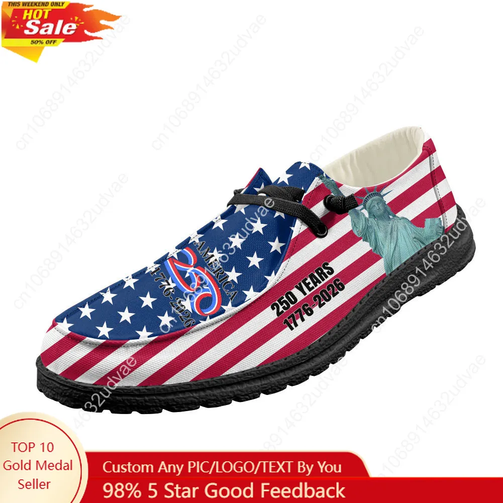 Men'S Shoes No Laces - Scarpe Casual America 250° Anniversario 1776-2026,