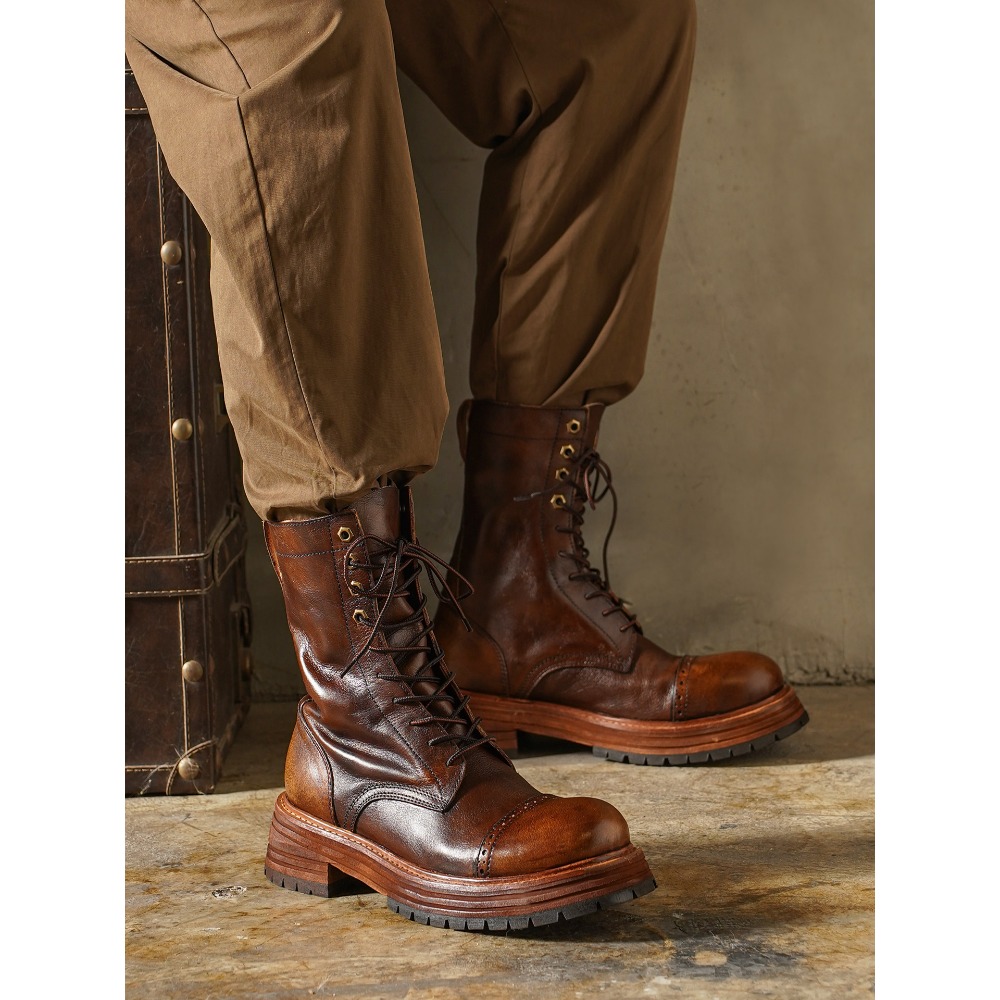 Stivali da moto da uomo in ver - Men'S Shoes Brogues recensione e prezzo