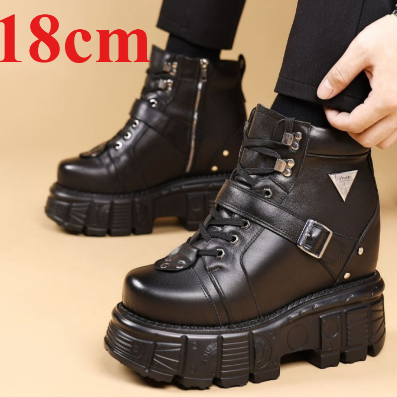 Stivali da Moto in Vera Pelle  - Men'S Shoes No Laces recensione e prezzo
